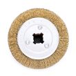 Ściernica walcowa z drutu mosiądzowanego, szczotka druciana - rolka, 120 × 100 × 0,3 × 19 mm - 2