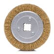Ściernica walcowa z drutu mosiądzowanego, szczotka druciana - rolka, 120 × 100 × 0,3 × 19 mm - 5