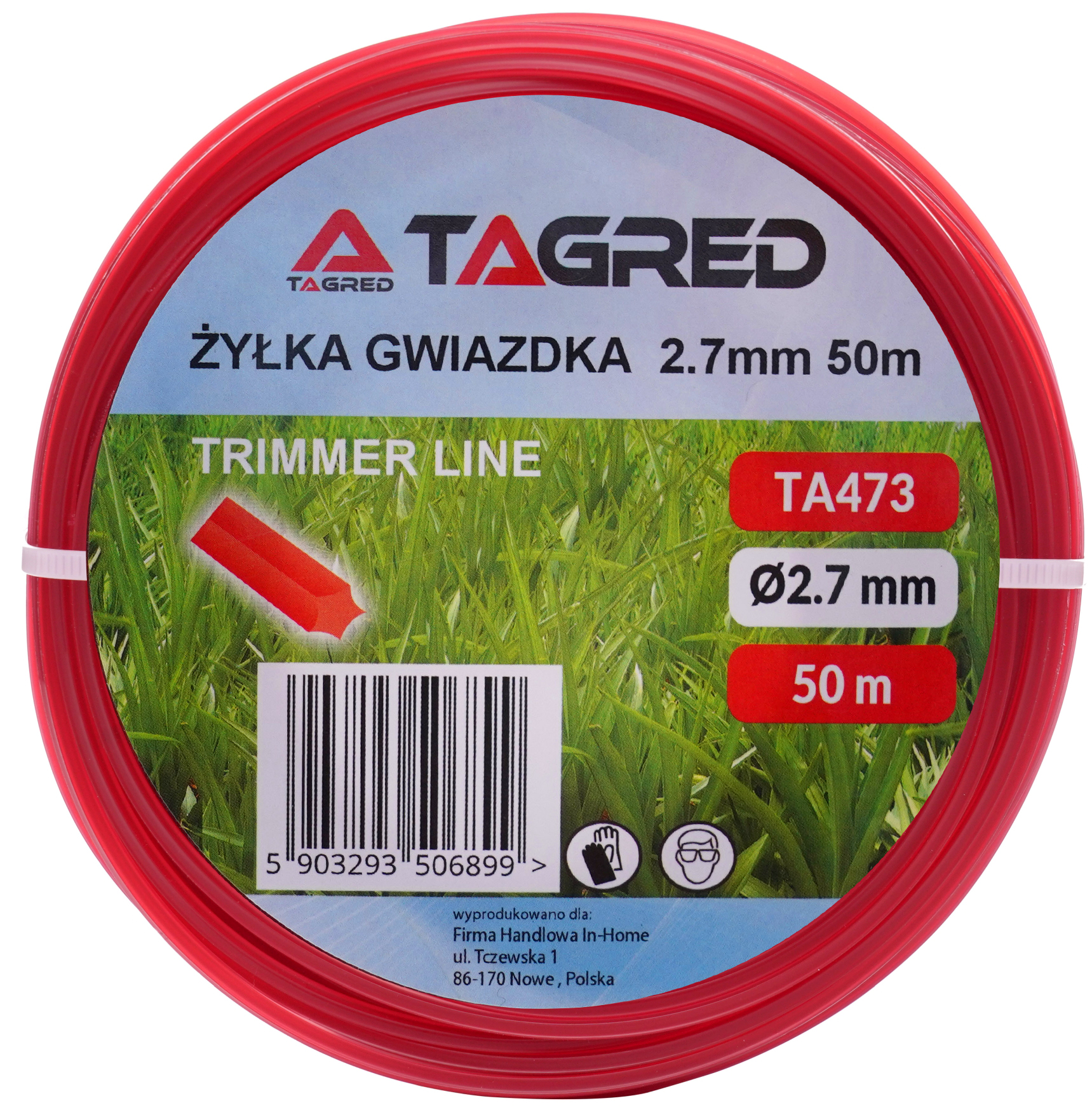 Struna do křovinořezu, vyžínače, hvězda 2,7 mm x 50 m TA473