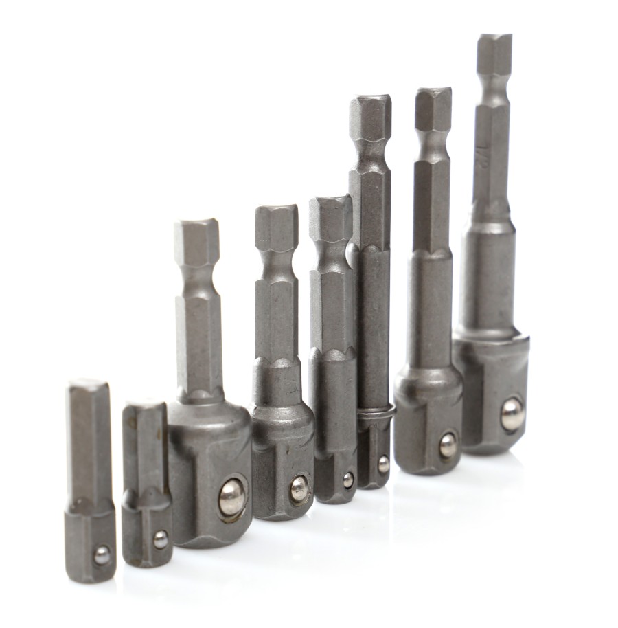 Redukce adaptérů pro hlavice šroubováků, redukce 1/4 3/8 1/2, sada 8 ks TA1072