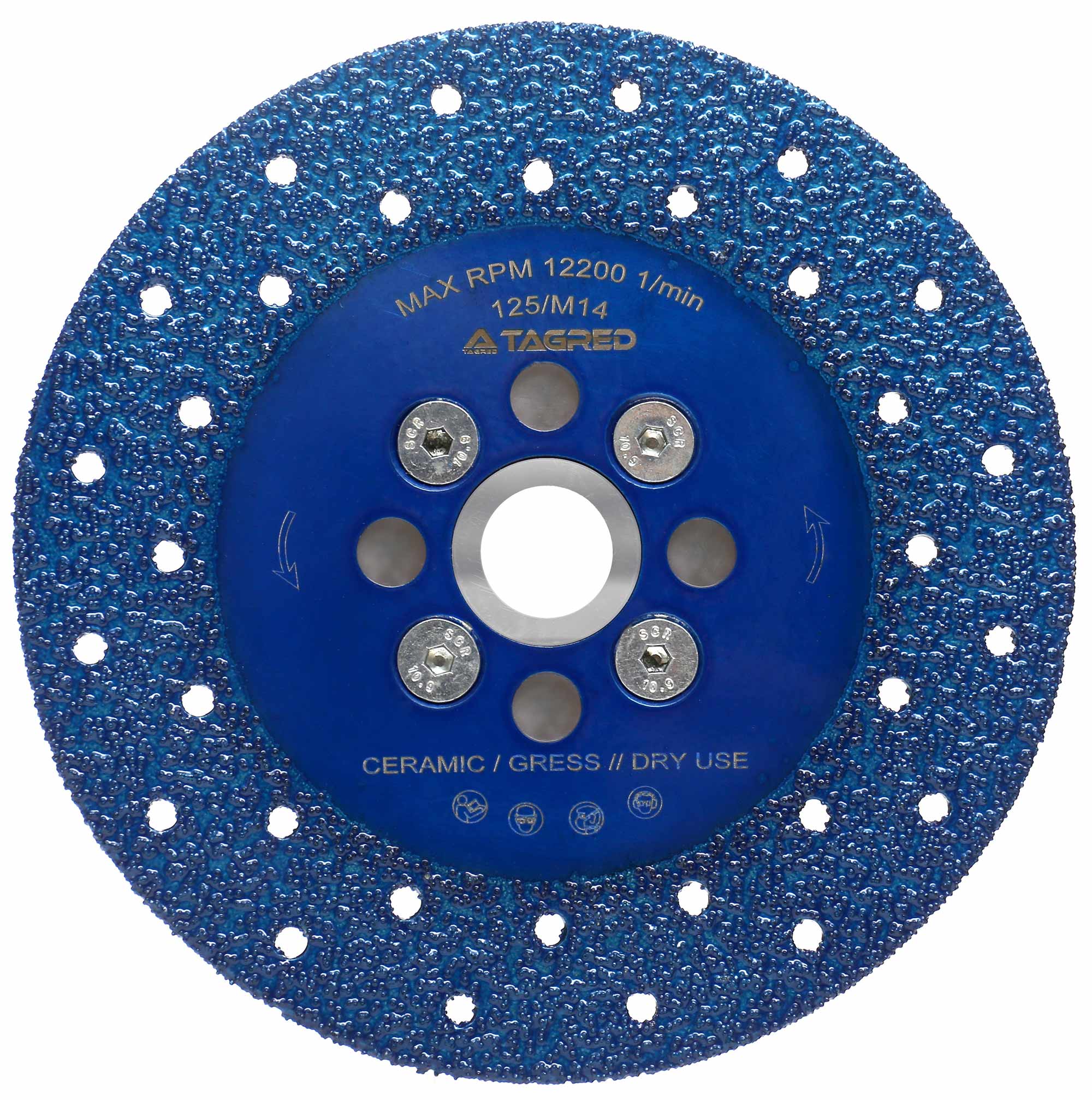 Diamantový kotouč 2v1 na řezání, broušení dlaždic, kamene, gresu keramiky 125 mm M14 TA1126