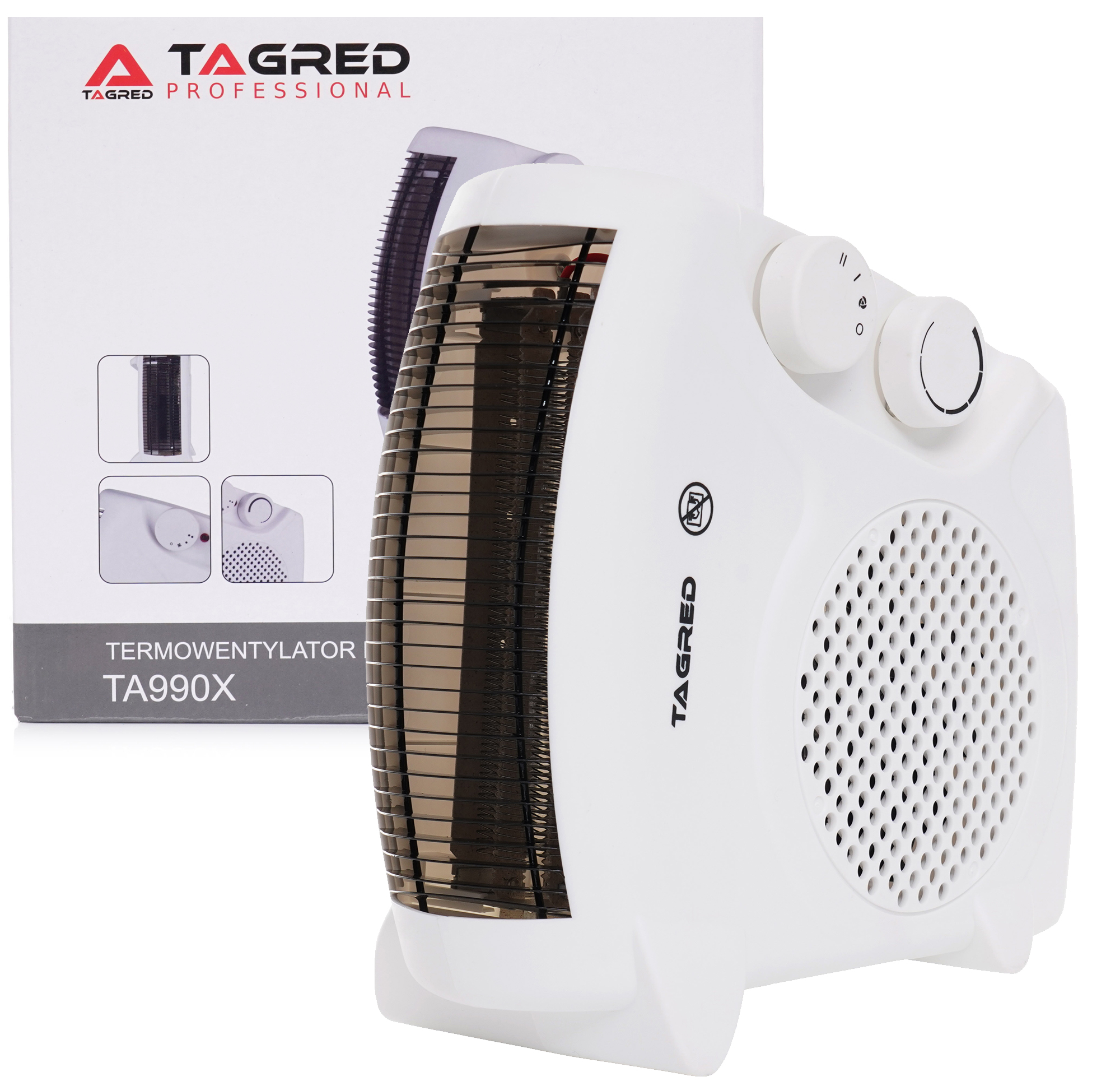 Termoventilátor, topidlo, elektrický ohřívač, foukač, TAGRED, výkon 2000W TA990X