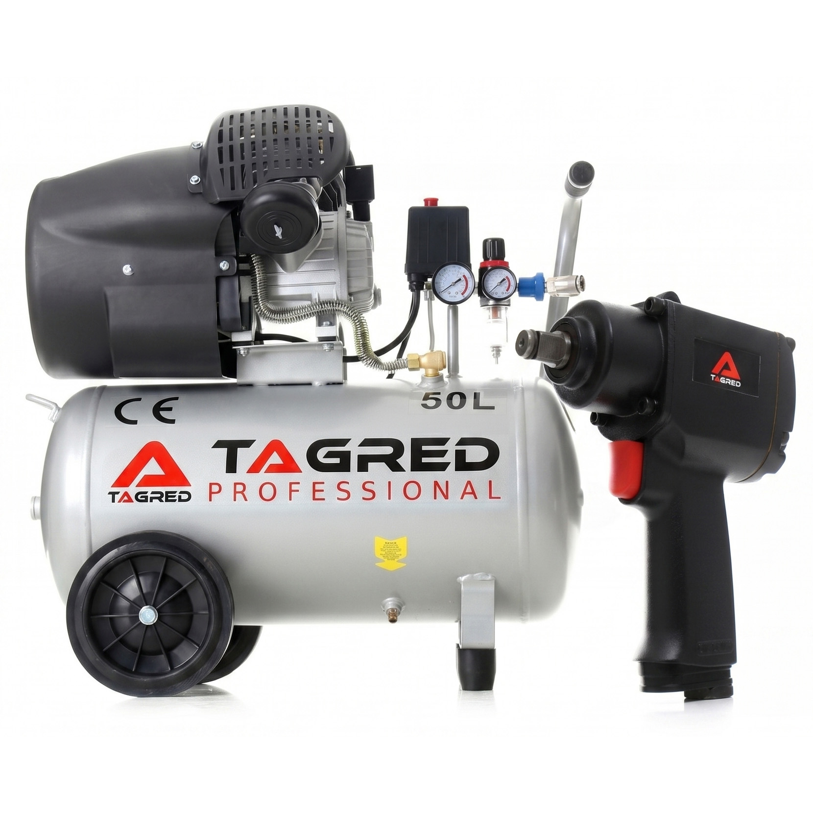 Kompresor 50L dvoupístový, olejový kompresor TAGRED 3500W V2 TA360