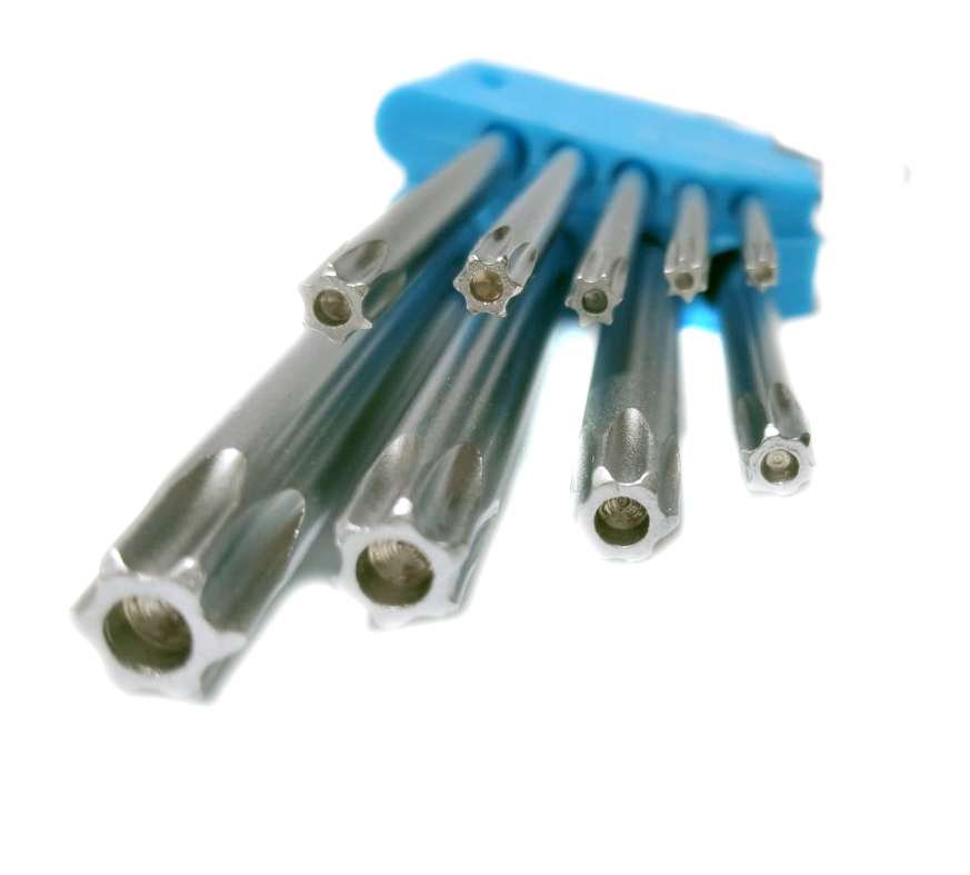 Imbusové klíče TORX typ L s otvorem T10 až T50, 9ks TA1045