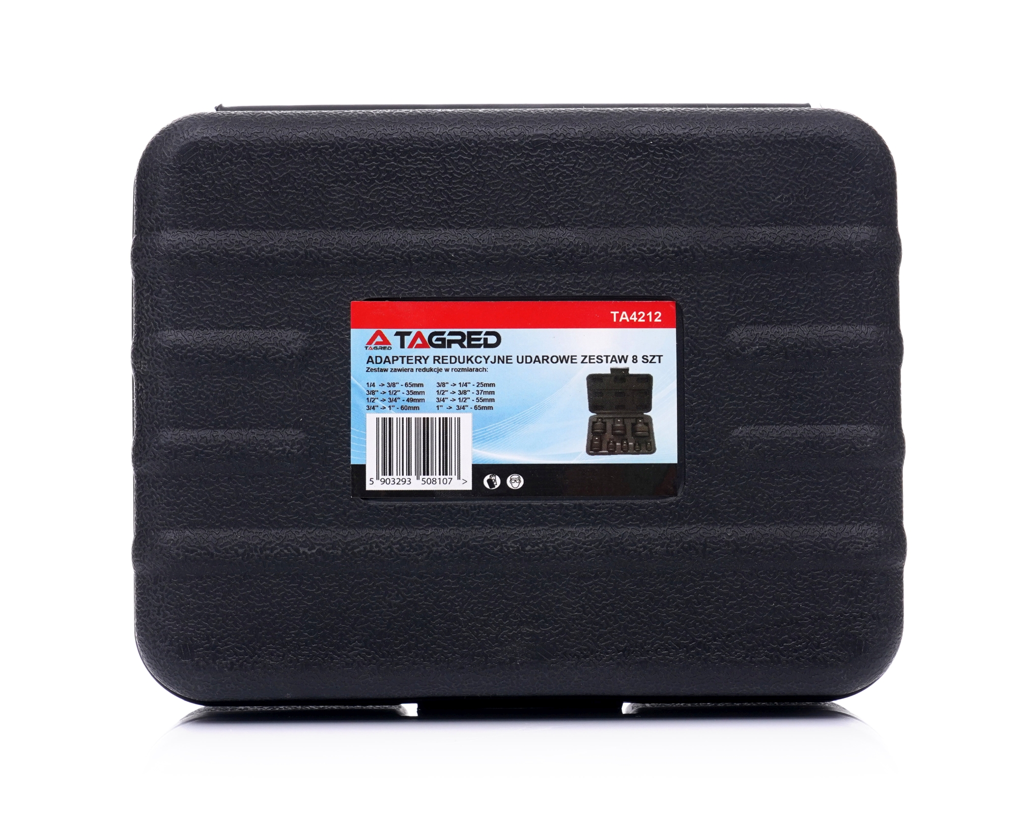 Rázové redukce, redukční adaptéry 1/2" 1/4" 3/8" 3/4" s kuličkou, adaptéry, sada 8 ks TA4212