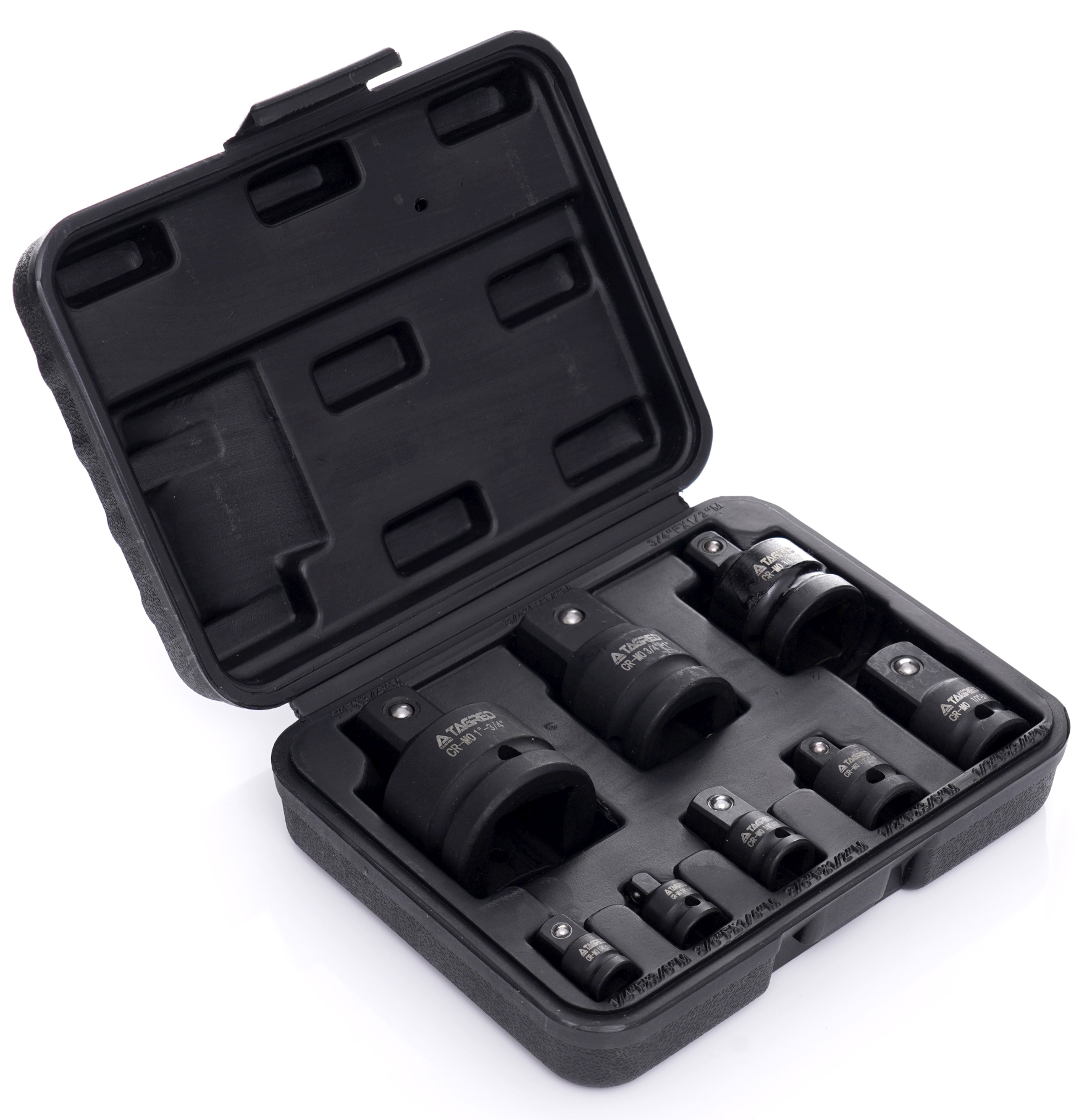 Rázové redukce, redukční adaptéry 1/2" 1/4" 3/8" 3/4" s kuličkou, adaptéry, sada 8 ks TA4212