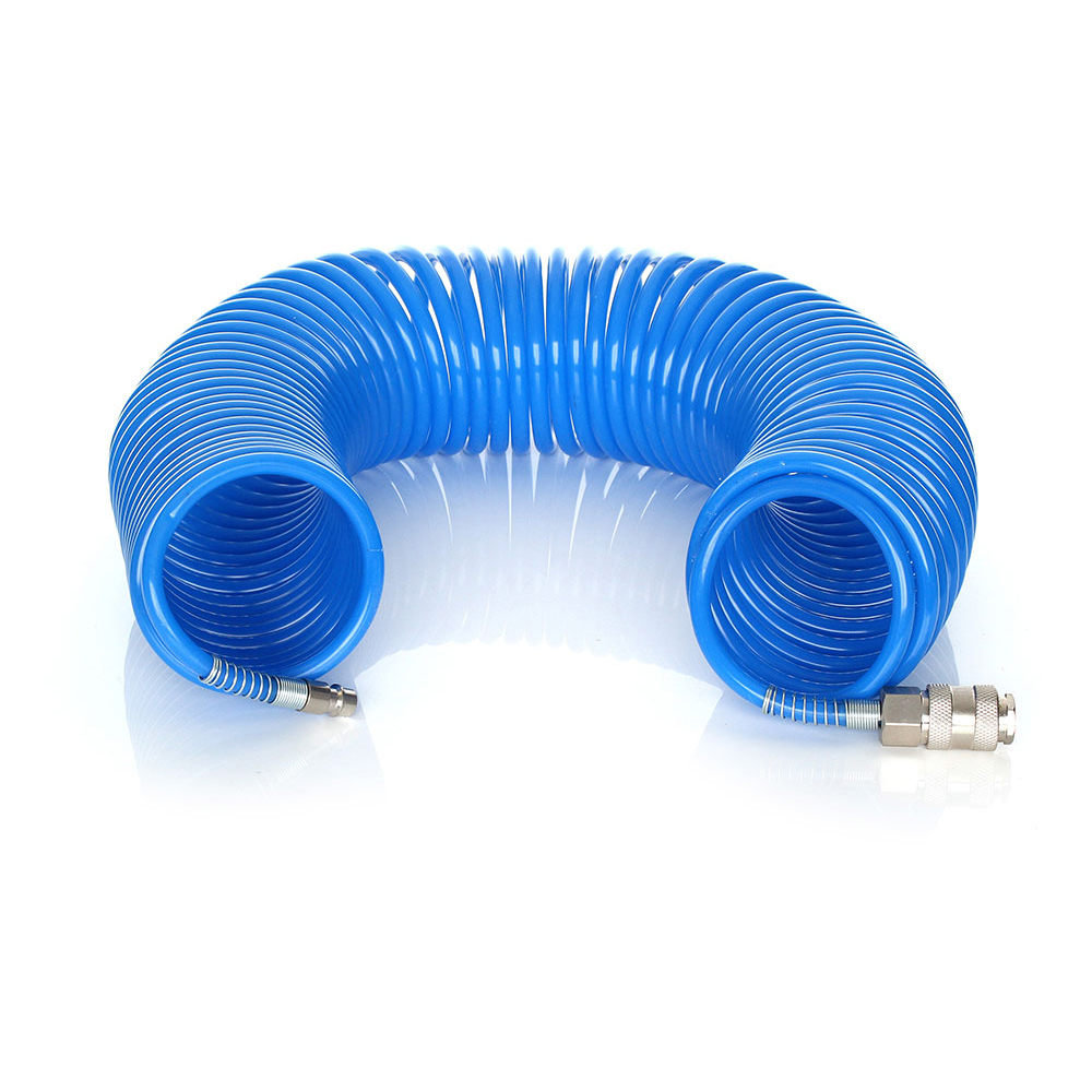 Pneumatická spirálová tlaková hadice ke kompresoru 5x8mm 15m PE TA111