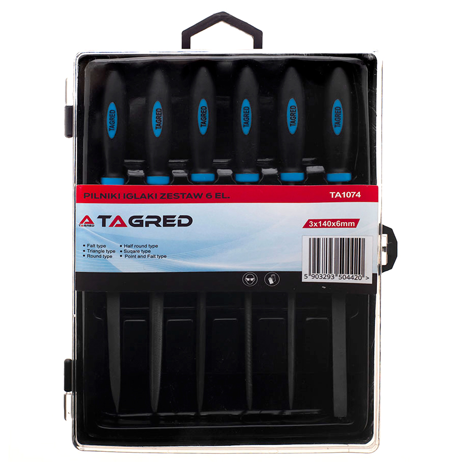 Pilníky, jehlice, sada 6 jehlových pilníků TA1074