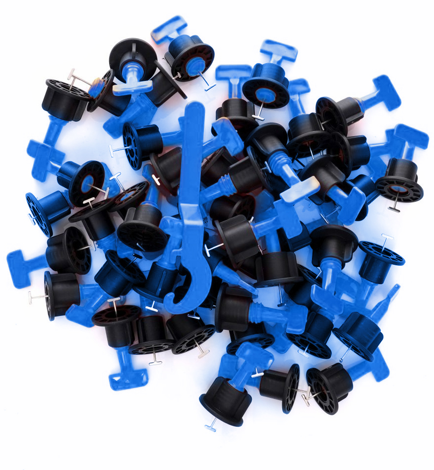 Opakovaně použitelný nivelační systém na obklady, klíny, klipy, 50 kusů TA4220