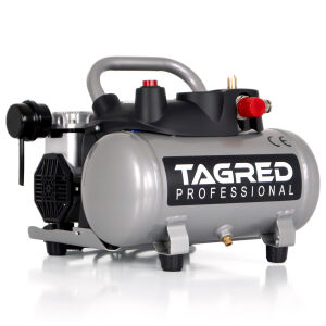 Kompresor bezolejowy dwutłokowy, sprężarka TAGRED Pro. 6L 1100W 230V