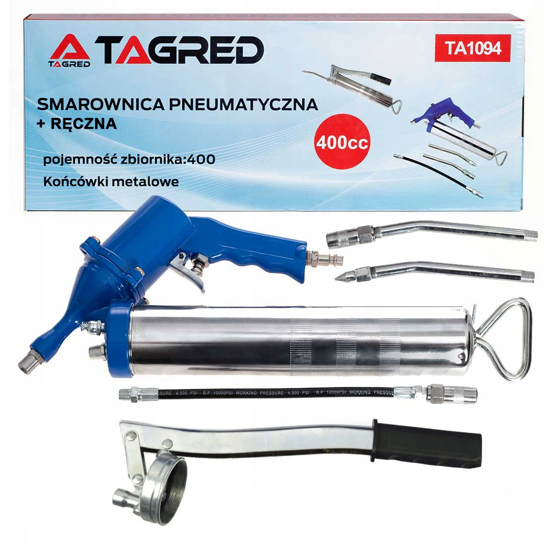Maznice pneumatická + ruční 2v1 400ml TA1094