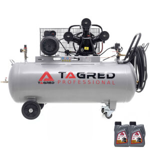 Kompresor olejowy, sprężarka TAGRED 200L 230V 3 tłoki, Separator