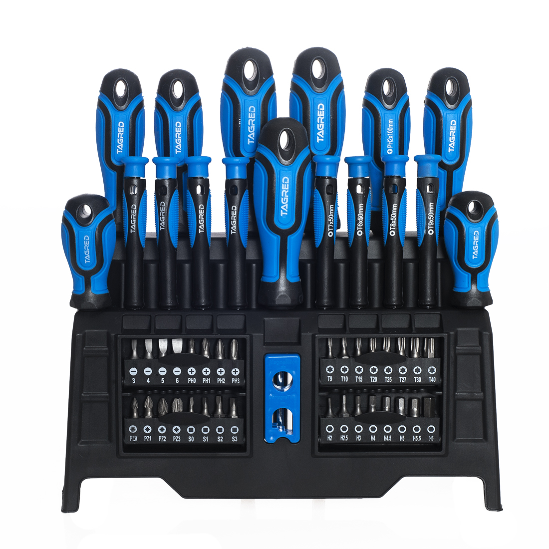 Šroubováky, bity, šroubovák, klíče, nástrčky, sada + magnetizér, demagnetizér 50 ks TA1095