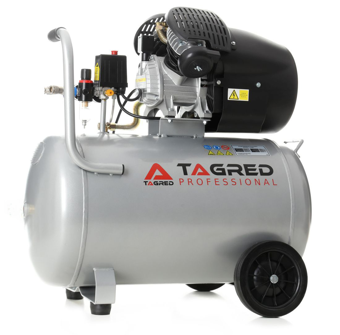 Olejový kompresor, kompresor TAGRED 3500W 100L 230V 2 písty, odlučovač TA361 TA361.