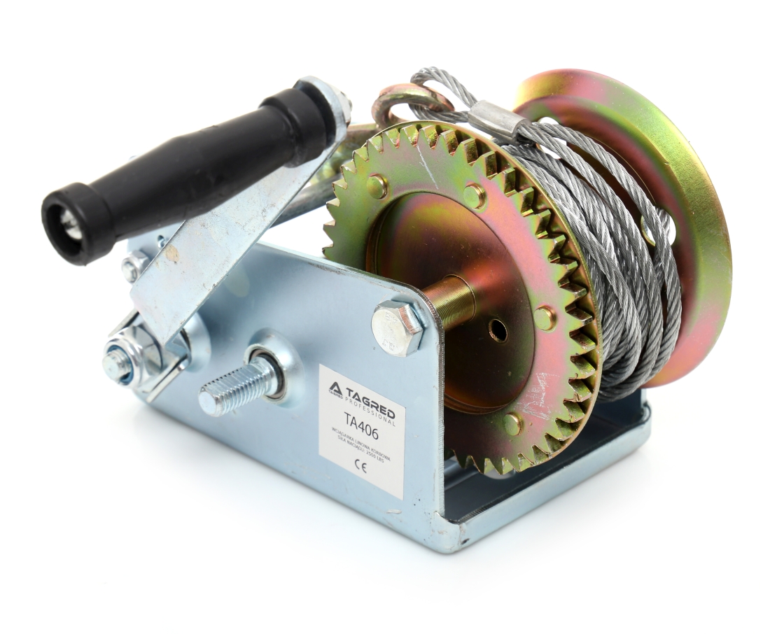 Naviják s klikou, lanový naviják s klikou 1134 kg 2500 LBS, lano 10 m TA406