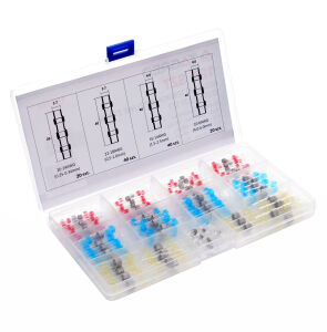 З'єднувачі термоусадкові під пайку, трубки, термоусадкові трубки з оловом, герметичні 120 шт.