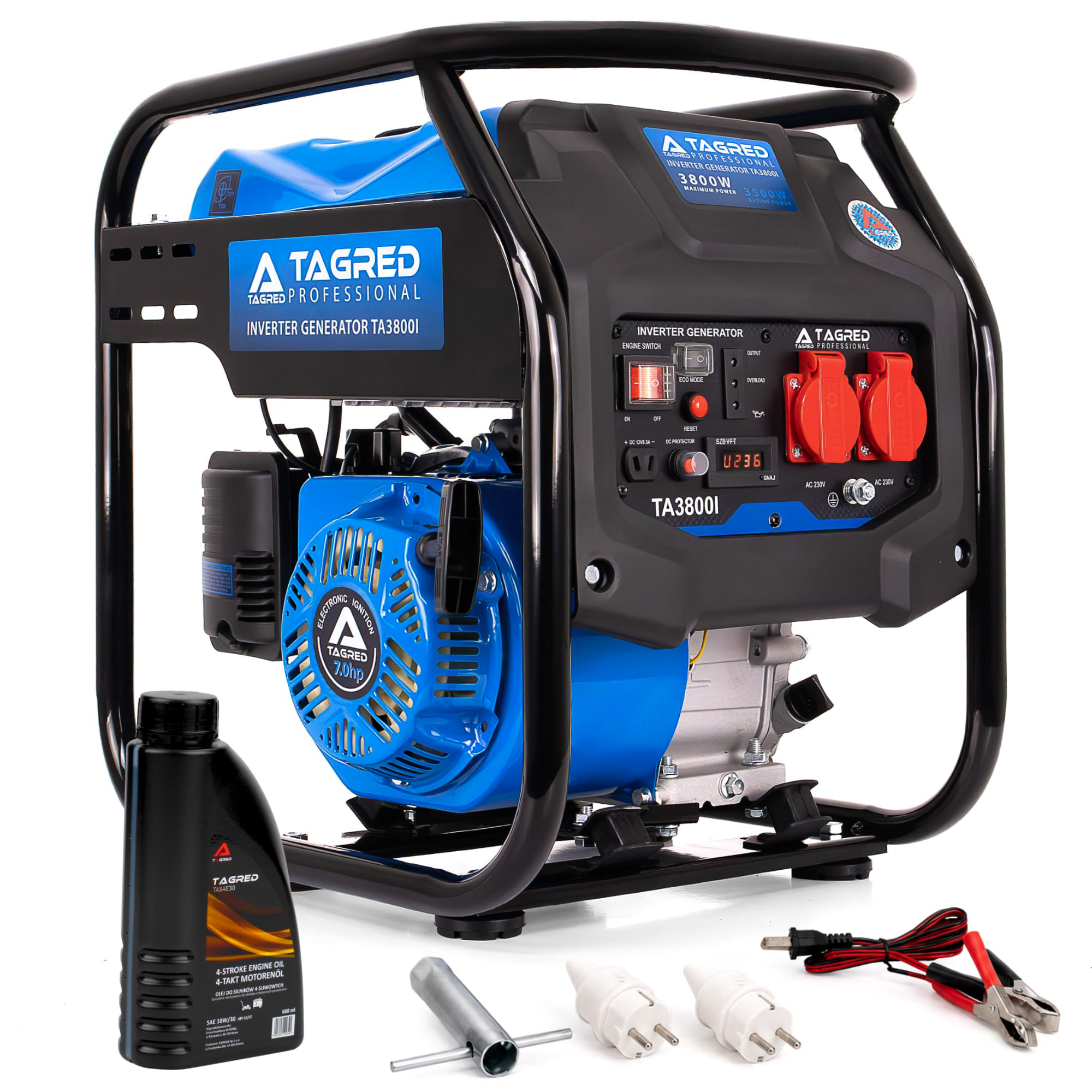 Invertorová elektrocentrála TAGRED 3800W 230V 7,0hp TA3800