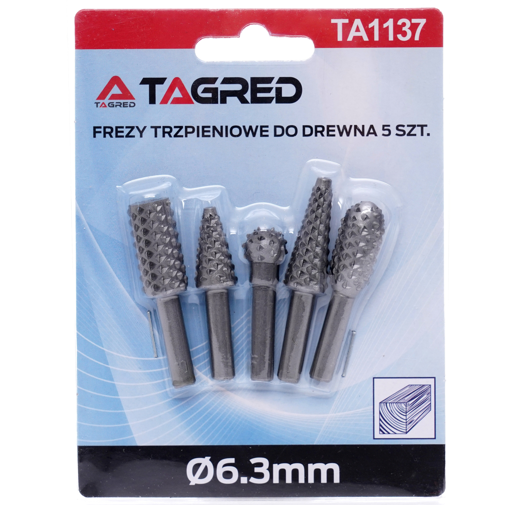 Stopkové frézy, Profilové frézy, tvarové na dřevo, rašple, hrot 6,3 mm TA1137