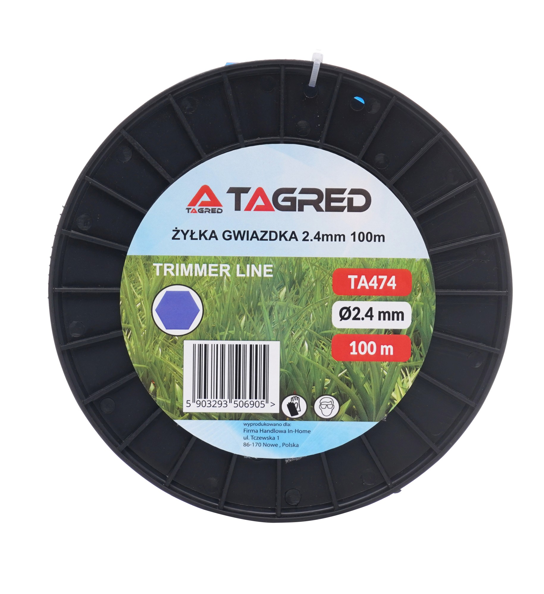 Žací vlasec pro křovinořez, vyžínač, hvězda 2,4 mm x 100 m TA474