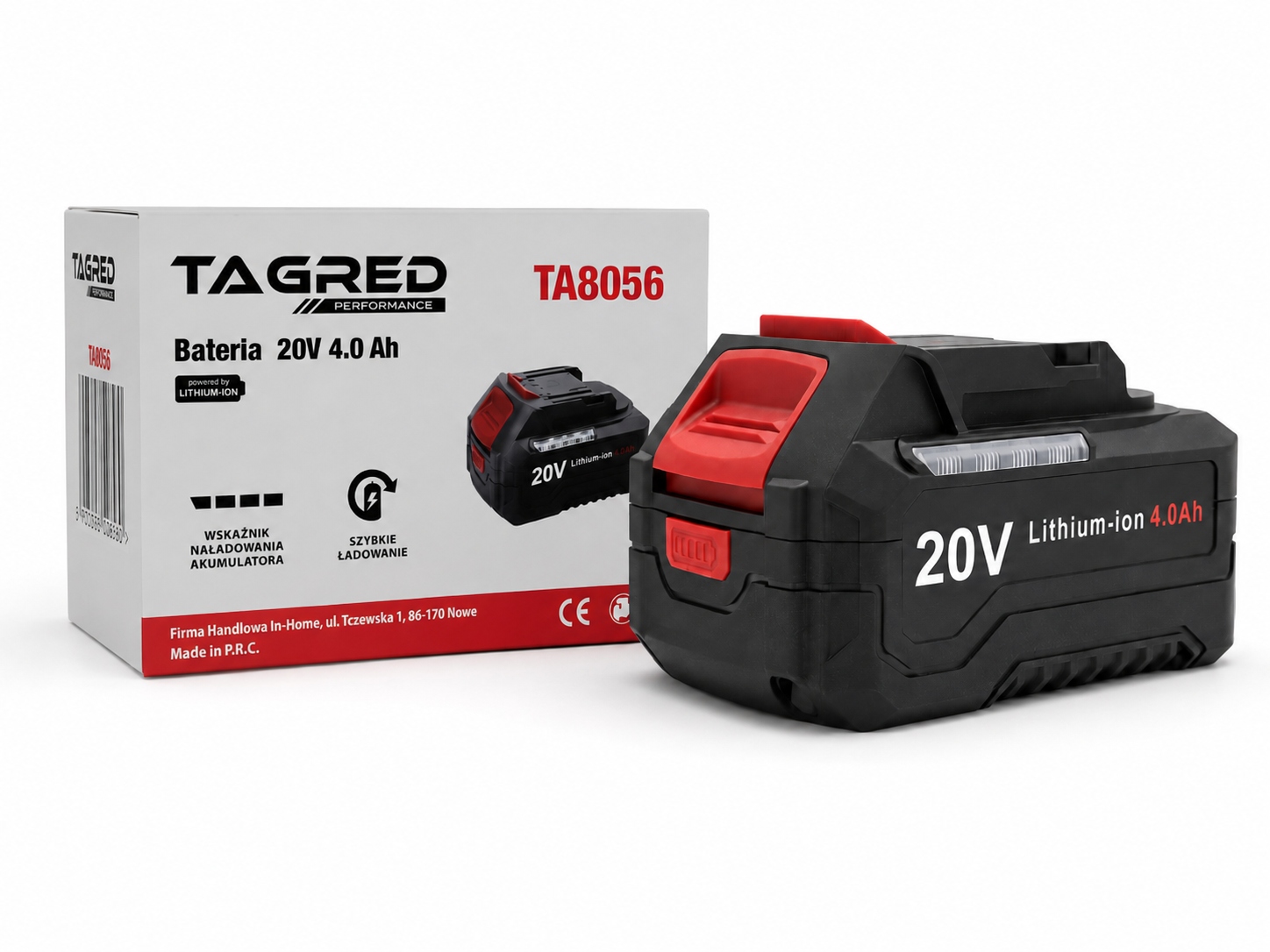 Akumulátor, baterie pro elektronářadí, rázový utahovák 20V 4Ah Li-Ion LED TA8056