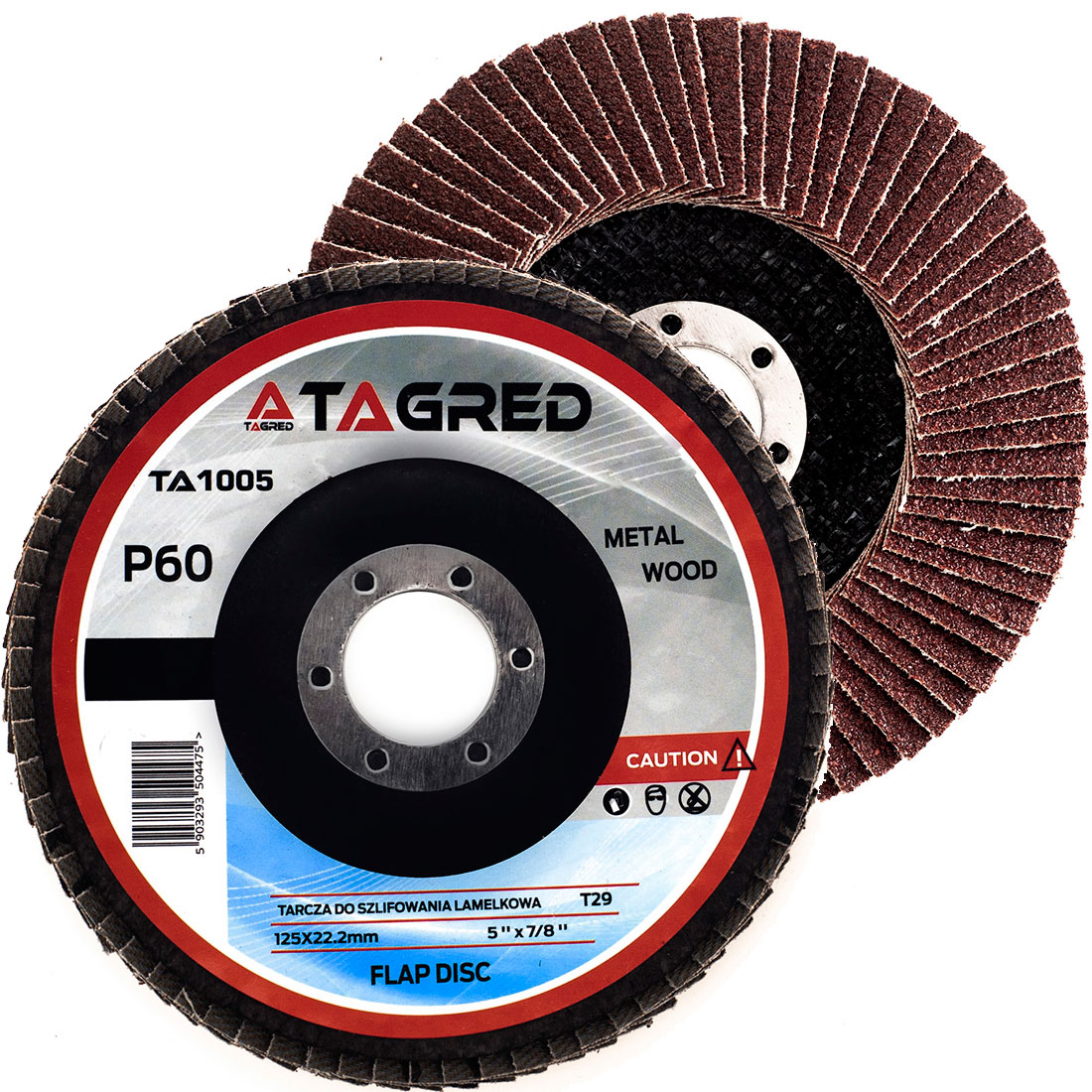 Lamelový brusný kotouč lamelový 125 mm/22,23 mm zrnitost P60 TA1005