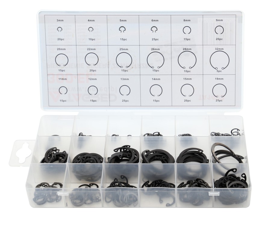 Vnitřní pojistné kroužky SEGER E-CLIP 300 ks, třídič TA1403