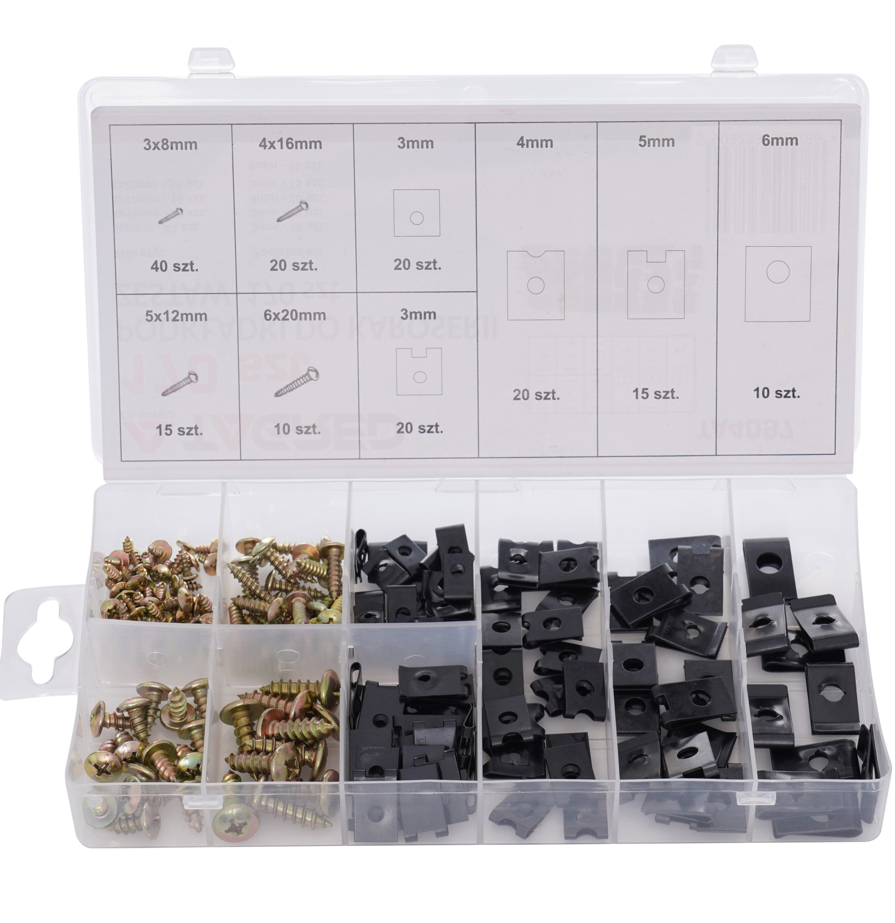 Sada šroubů a podložek do karoserie mix 170 ks TA4097