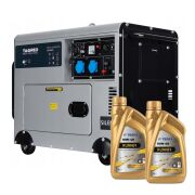 Agregat prądotwórczy Diesel TAGRED 7350W jednofazowy 10 KM, wyciszony, olej