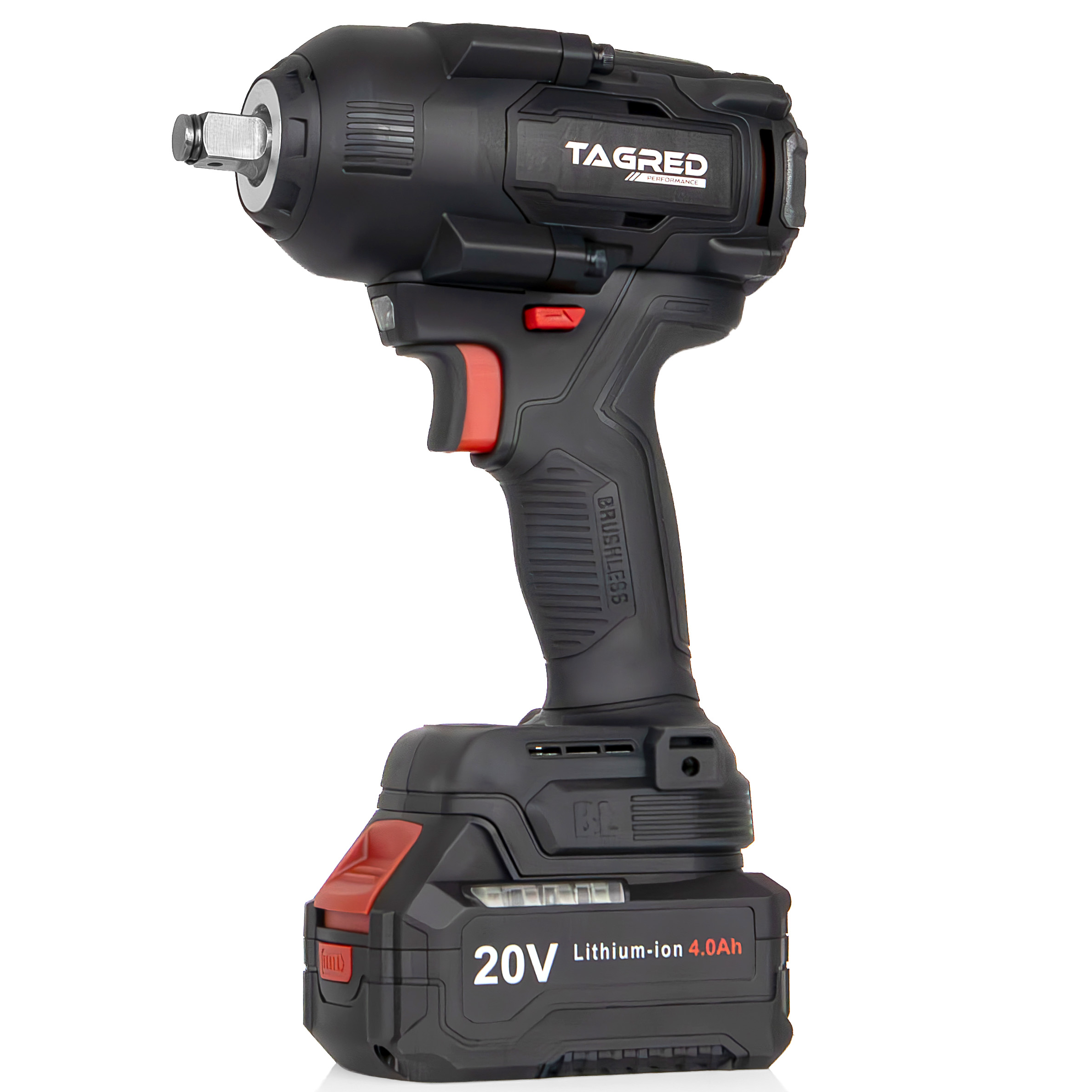 Akumulátorový rázový utahovák, bezuhlíkový TAGRED TA8023, 2 akumulátory 20V 4+2Ah 1000Nm na kola 1/2'' TA8023