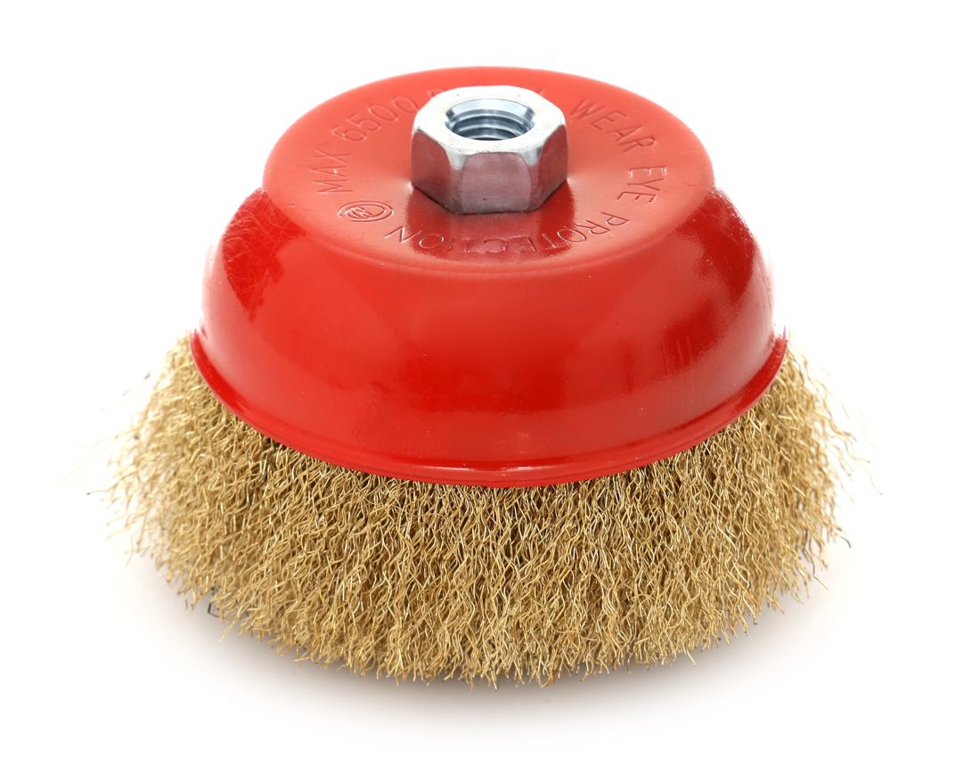 Mosazný drátěný kartáč, mosaz čelní 125 mm M14 TA4012