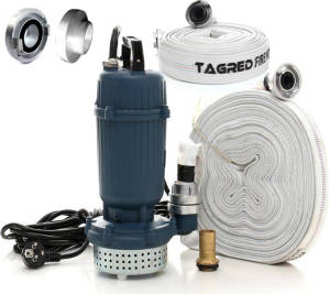 Pompa do wody czystej, brudnej Tagred TA501, wąż strażacki 20m, FF