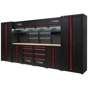 Meble garażowe, warsztatowe TAGRED regał, moduły do warsztatu garażu 400 cm, LED