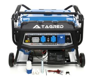 Agregat prądotwórczy generator prądu Tagred 6500W 1-fazowy 230V 11KW 15HP AVR b. mocny 2x olej