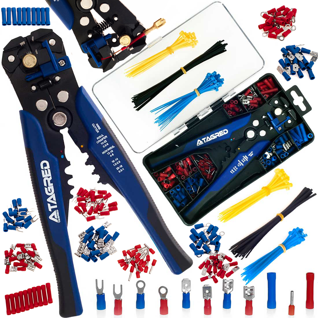 Automatický, multifunkční odstraňovač izolace kabelů a vodičů, krimpovací kleště 161-el TA1118