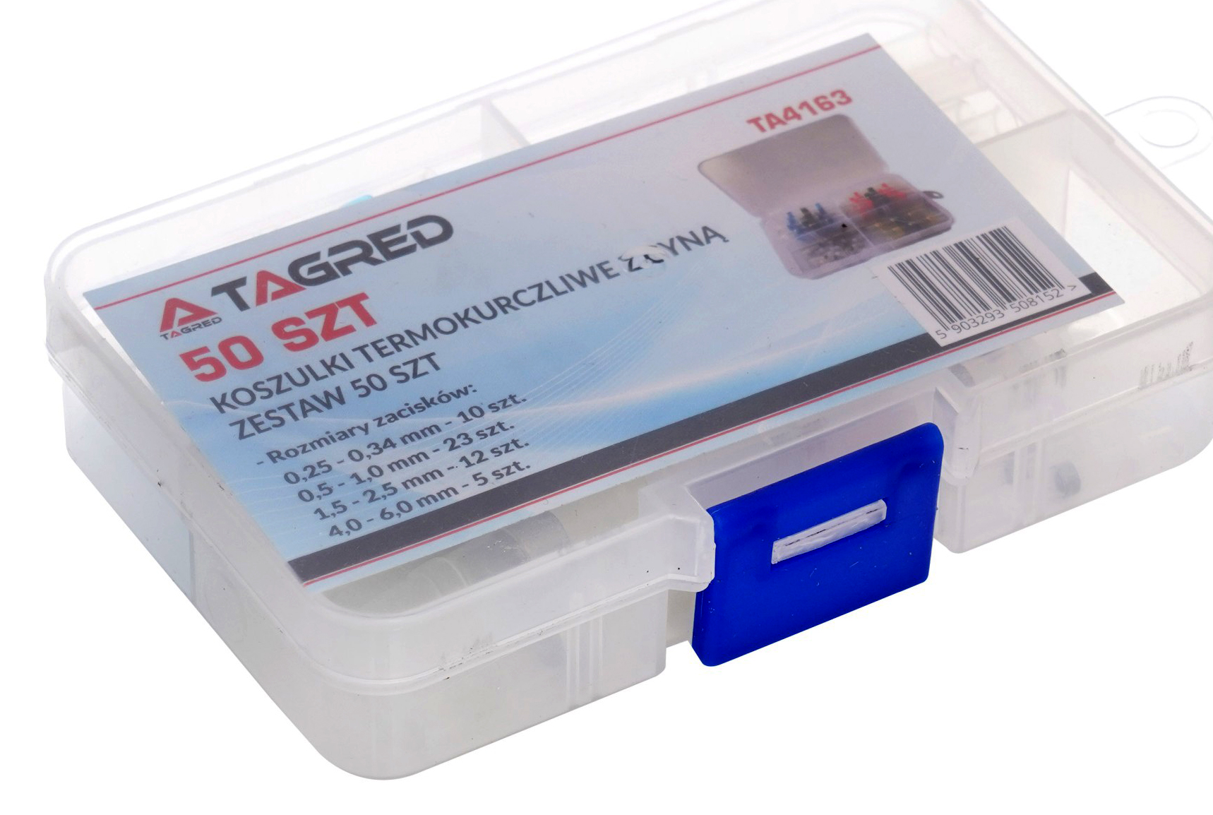 Trubičky, smršťovací bužírky, pájecí konektory s cínem, 50 kusů TA4163