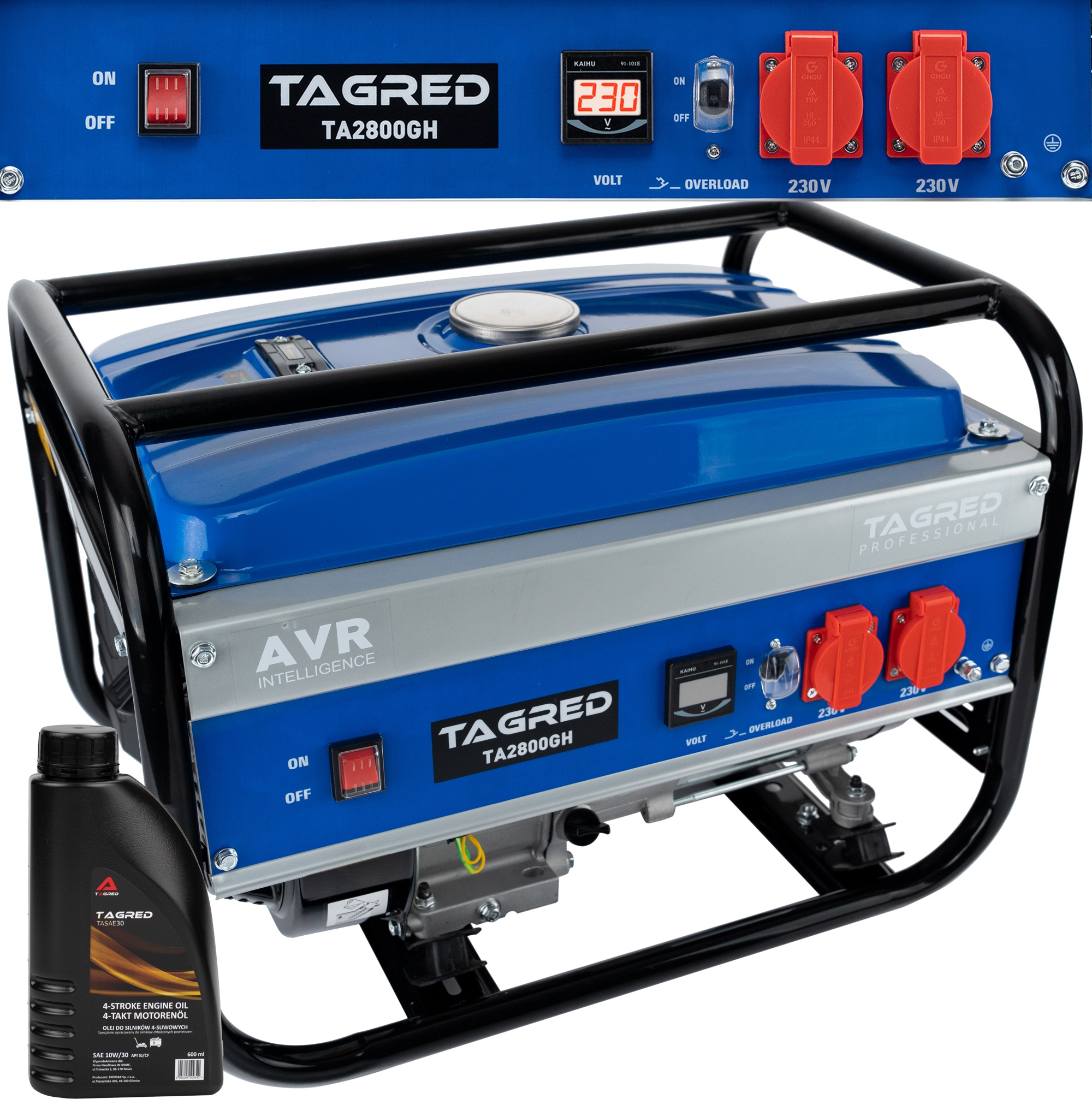 Elektrocentrála TAGRED 2800W 2x230V, AVR, olej