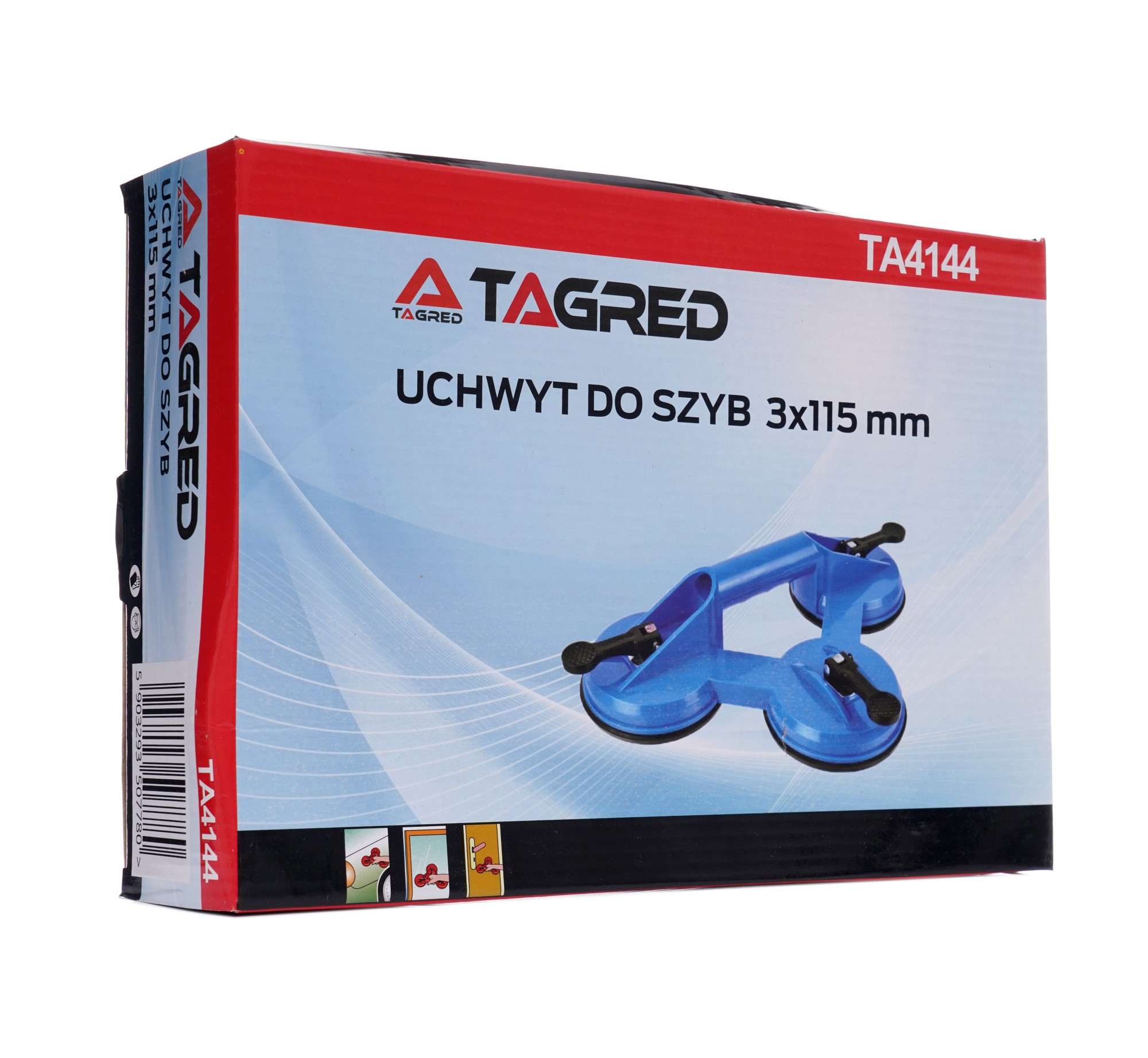 Velmi silná, trojitá přísavka na sklo, držák skla, glazury, dlaždic TA4144