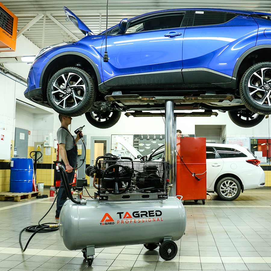 Olejový kompresor, kompresor TAGRED 200L 400V 3 písty, Výkonný TA309 TA309.