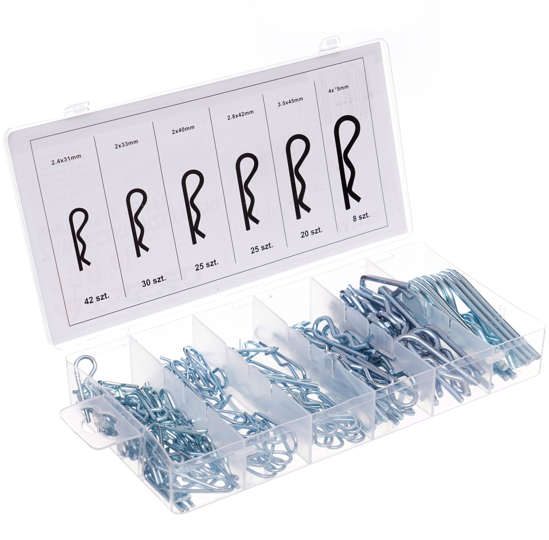 Závlačky pružinové, Sada závlaček pružinových 150 kusů TA1132