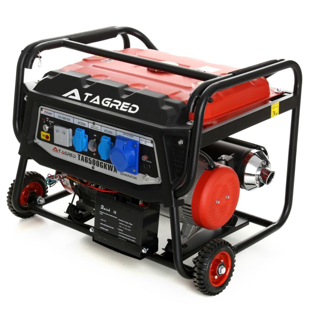 Agregat prądotwórczy generator prądu z rozrusznikiem Tagred 5500W, 2x olej