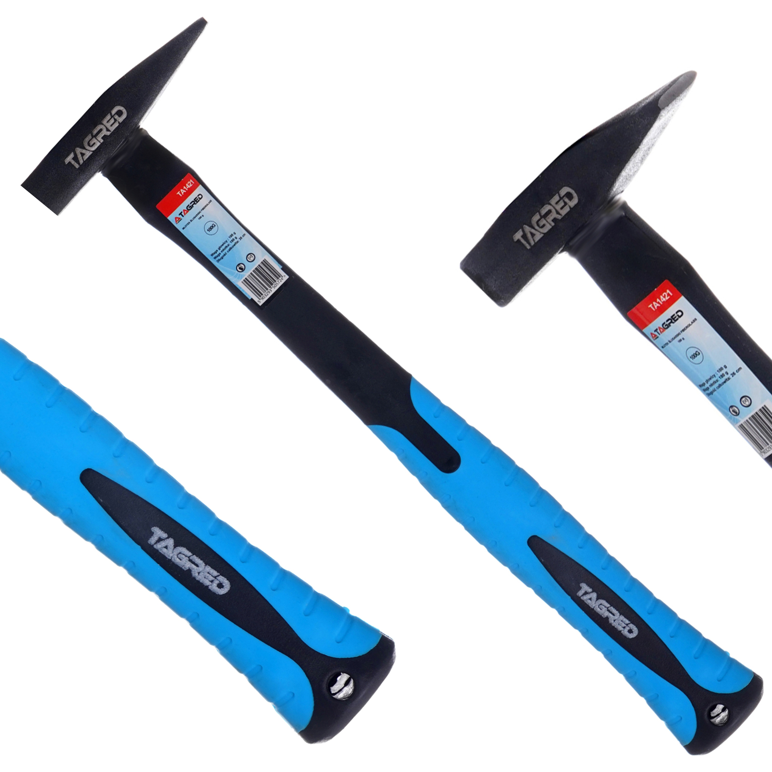 Kladivo zámečnické s rukojetí ze sklolaminátu Fiberglass 100g TA1421