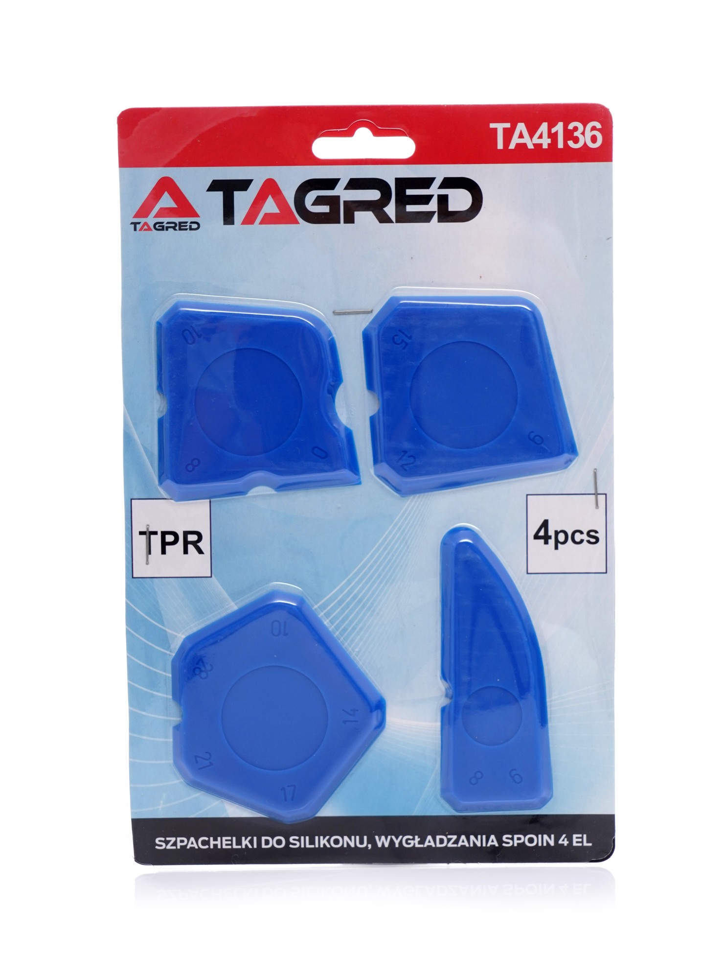 Kostky, špachtle na silikon, vyhlazování spár 4 ks. TA4136