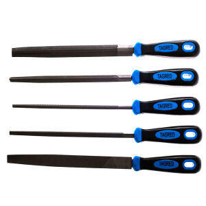 Напильник слюсарний, знімач, рашпіль по металу, набір 5 шт., 200 мм