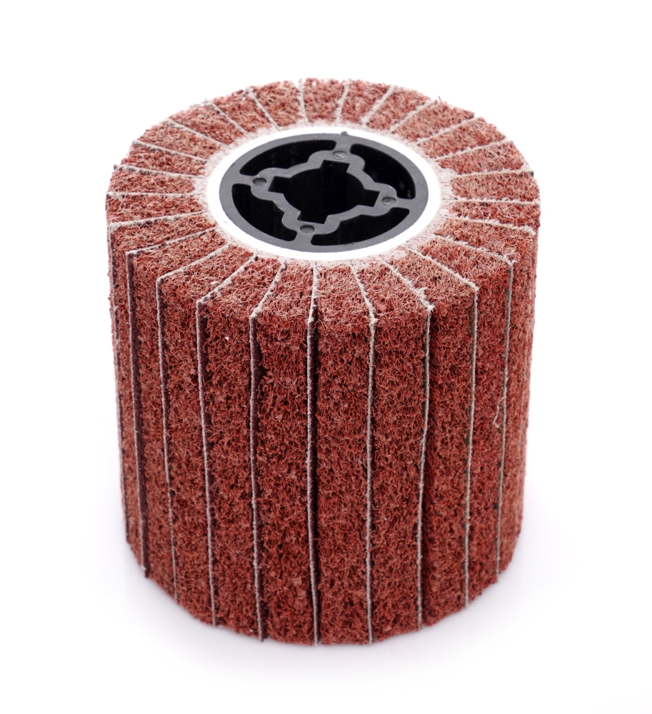 Válcový brusný kotouč, brusné rouno 100x100x19 P80 COARSE vyrobený ze střídavě uspořádaných lístků brusného plátna a rouna. TA4121