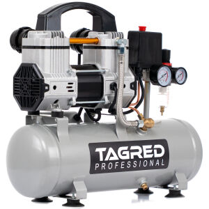Kompresor dwutłokowy bezolejowy, 9L TAGRED TA327 1100W