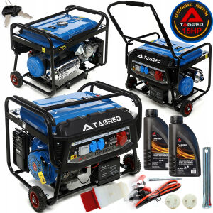 Agregat prądotwórczy z rozrusznikiem Tagred 6500W 3 Fazy 230V 400V AVR