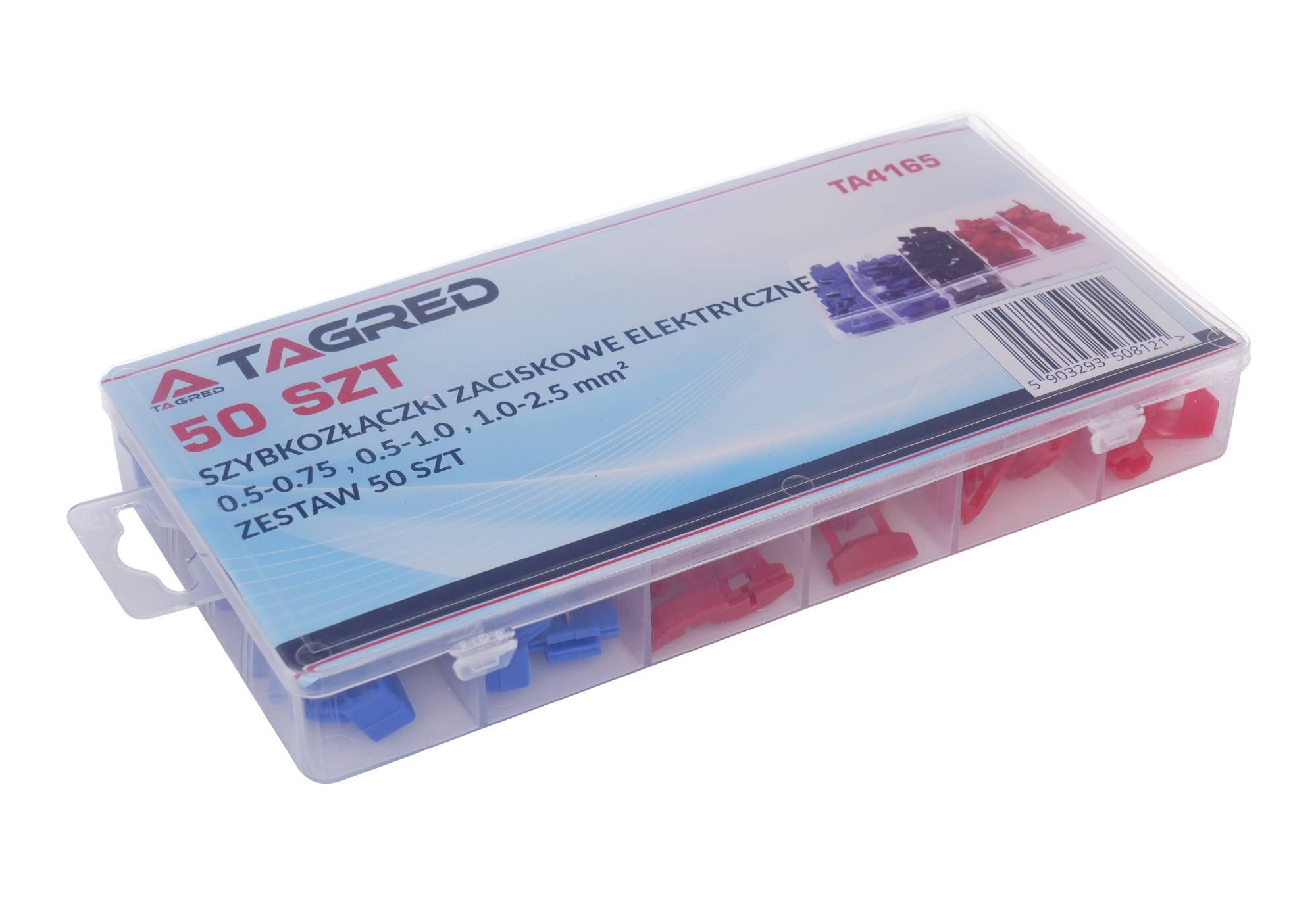 Svorkovnice rychlospojky automobilové elektrické, sada 50 kusů, 0,5 - 2,5 mm TA4165