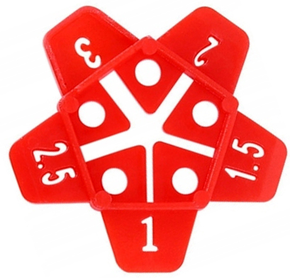 Systém pro pokládku dlaždic, 100 distančních křížků - hvězdiček, opakovaně použitelný TA4129