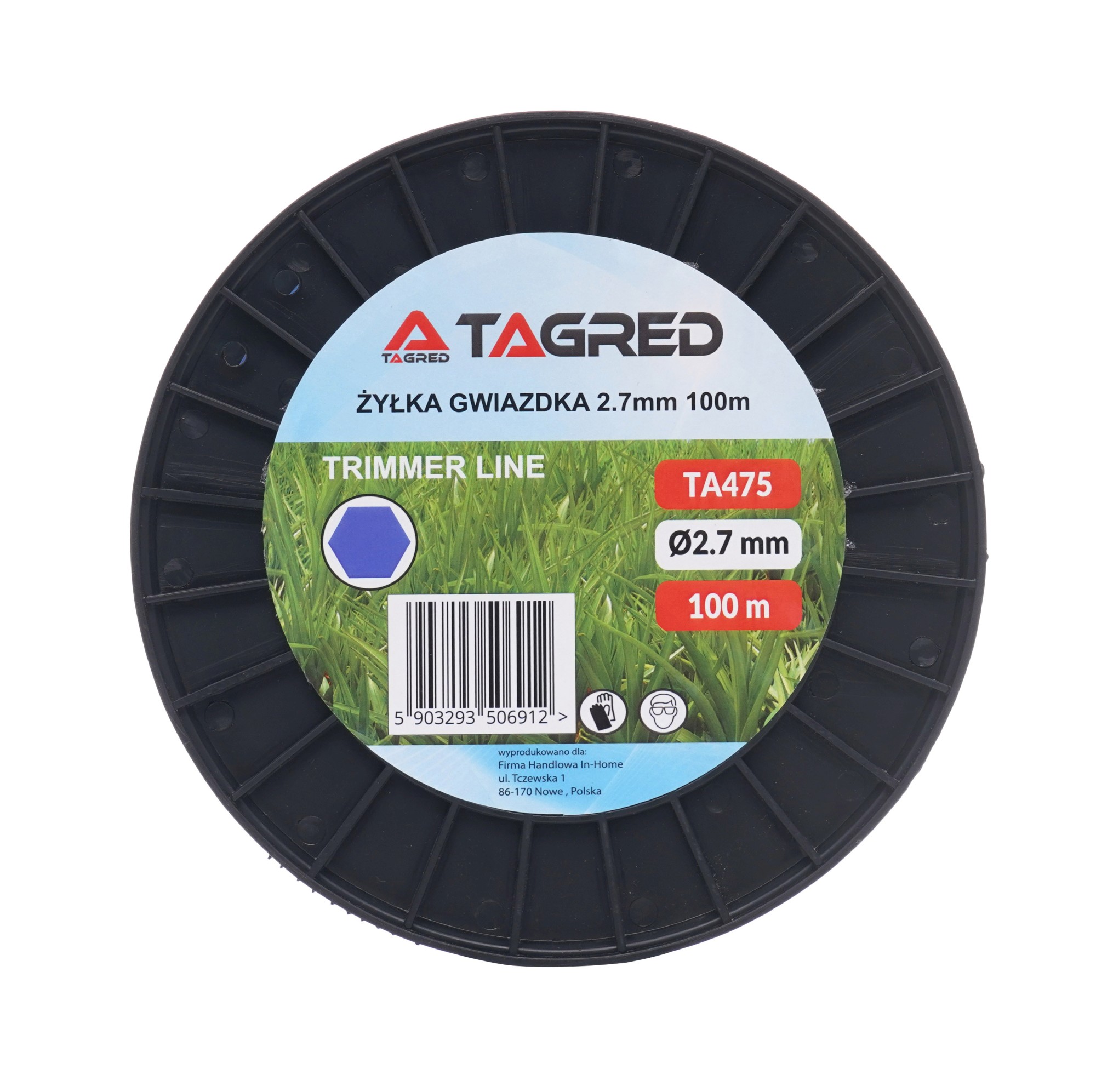 Struna do křovinořezu, vyžínače, hvězda 2,7 mm x 100 m TA475