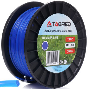 Волосінь для стрижки кущорізами, тримерами, зірка 2,7 мм х 100 м